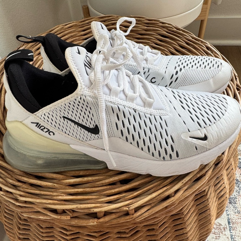 Nike Air Max 270 White and Black Sneakers